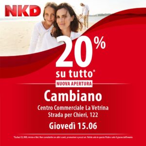 NKD apre un nuovo store a Cambiano